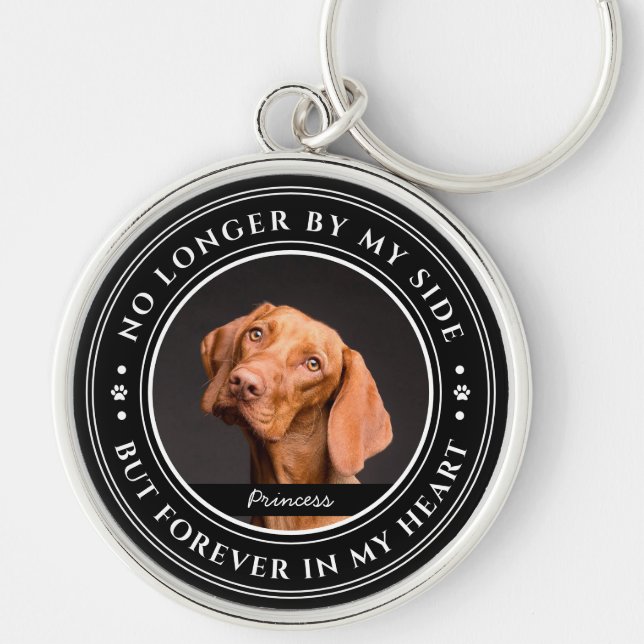 Forever in my Heart Photo Keepsake Pet Memorial Key Ring (Front)