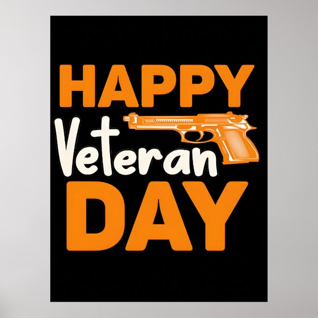 Forever in Our Debt—Happy Veterans Day Poster (Front)