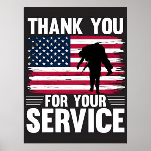 Forever in Our Debt—Happy Veterans Day Poster