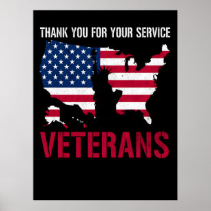 Forever in Our Debt—Happy Veterans Day Poster