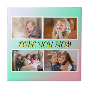 Forever in Our Heart 4-Photo Tribute Ceramic Tile