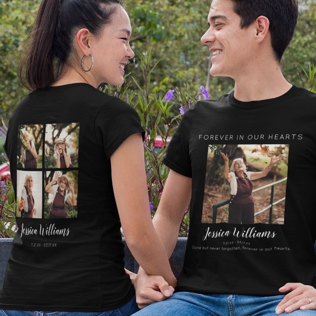 Forever In Our Hearts | 5 Photo Collage | Memorial T-Shirt (Creator Uploaded)