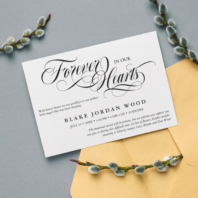 Forever In Our Hearts Baby Memorial Announcement (Creator Uploaded)