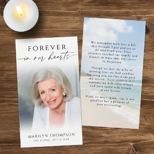 Forever in Our Hearts Beach Memorial Cards
