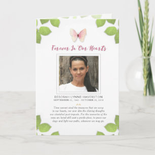 Forever in Our Hearts Butterfly Photo Thank You