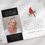 Forever in Our Hearts Cardinal Photo Sympathy Thank You Card<br><div class="desc">Express your gratitude to friends and family members who offered support during your time of loss with this simple photo funeral thank you card.</div>