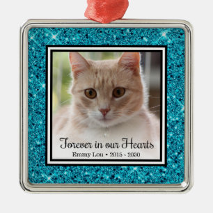 Forever In Our Hearts Cat Metal Ornament