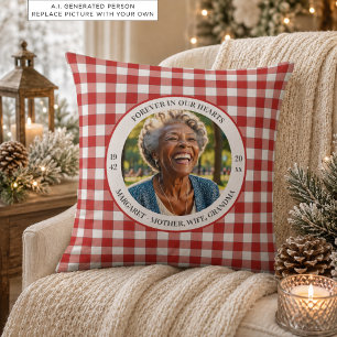 Forever in our Hearts Christmas Keepsake Photo Cushion
