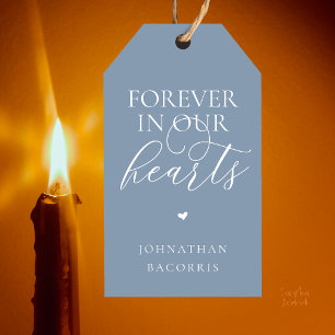Forever in Our Hearts Classy Memorial Candle Favou Gift Tags