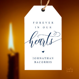 Forever in Our Hearts Custom Memorial Candle Favou Gift Tags