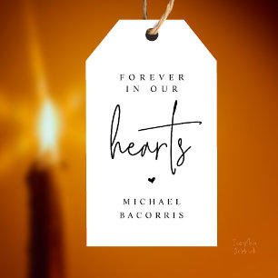 Forever in Our Hearts Custom Memorial Candle Favou Gift Tags