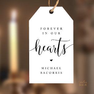 Forever in Our Hearts Custom Memorial Candle Favou Gift Tags