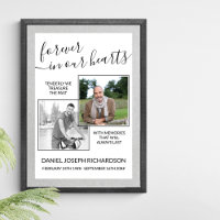Forever in our Hearts Custom Photo Memorial Verse