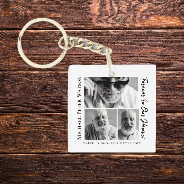 Forever in our Hearts Dad Grandpa Memorial Key Ring (Forever in our Hearts Dad Grandpa Memorial Keychains)