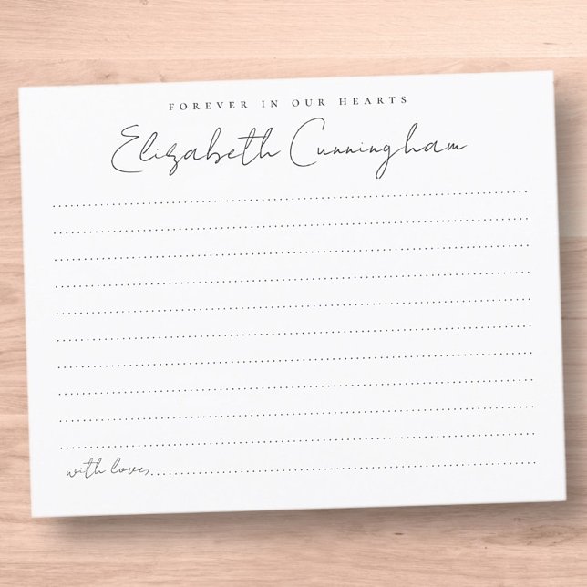 Forever in our Hearts Funeral Attendance Card (Creator Uploaded)