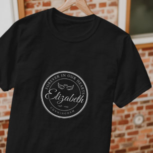 Forever in our Hearts Funeral Memorial Angel Wings T-Shirt