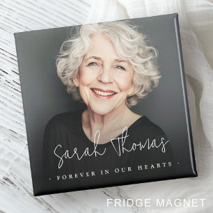 Forever in our hearts funeral memorial fridge magnet