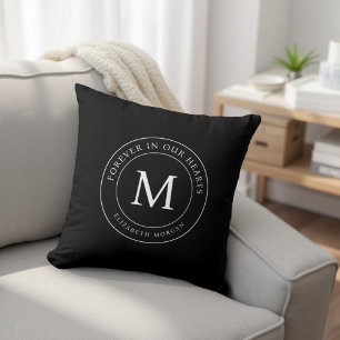 Forever in our Hearts Funeral Memorial Modern Cushion