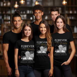 Forever in our hearts Funeral Photo Memorial  Tri- Tri-Blend Shirt