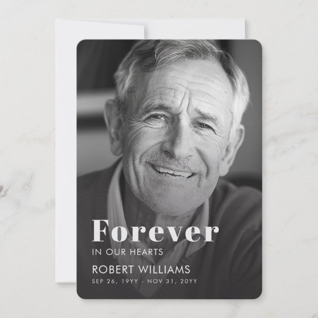 Forever In Our Hearts Funeral Photo Program (Front)