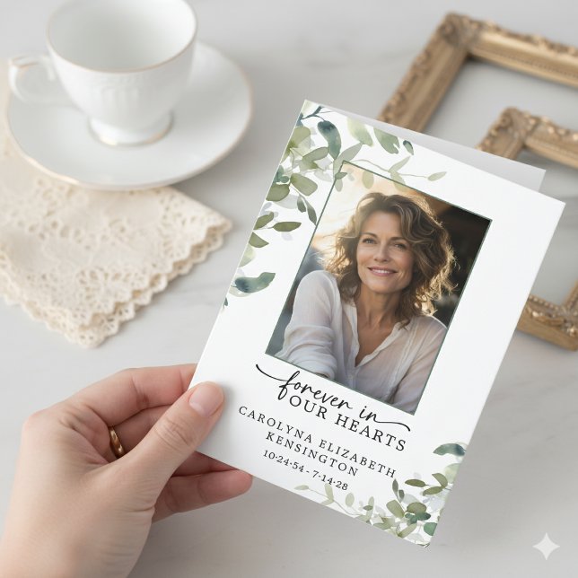 Forever in Our Hearts Funeral Prayer Card (Forever in Our Hearts Funeral Prayer Card)