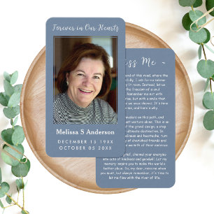 Forever in Our Hearts Funeral Prayer Photo Card