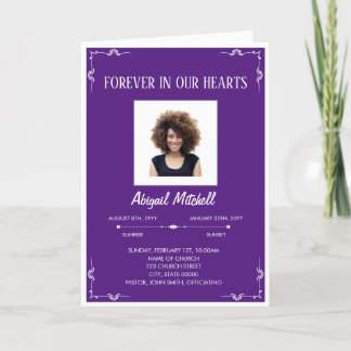 Forever In Our Hearts Funeral Program | FP00013