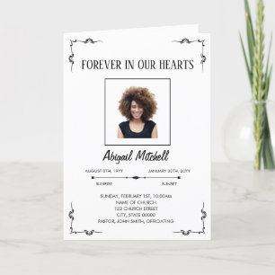 Forever In Our Hearts Funeral Program FP00014