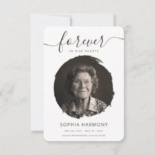 Forever in Our Hearts Funeral Thank You Card