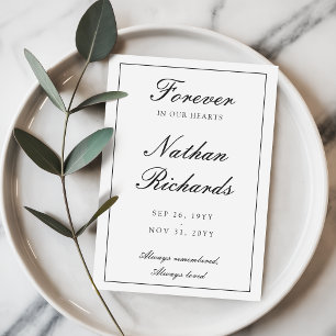 Forever in Our Hearts Funeral Thank You Card