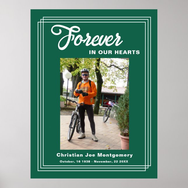 Forever in our Hearts Green photo Poster (Front)