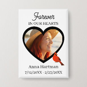 Forever in our Hearts Heart Photo & Cardinal