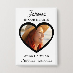 Forever in our Hearts Hearth Shaped Photo