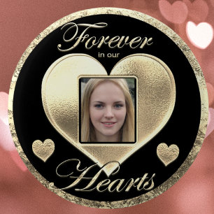 Forever in our Hearts Memorial 7.5 Cm Round Badge
