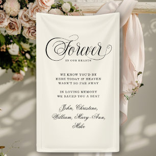 Forever In Our Hearts- Memorial Beige Banner