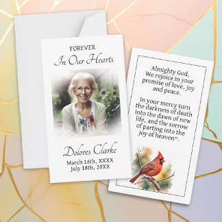 Forever in our Hearts | Memorial Bookmark Prayer Card