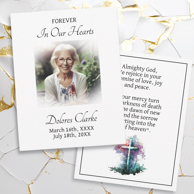 Forever in our Hearts | Memorial Bookmark Prayer Card (Creator Uploaded)
