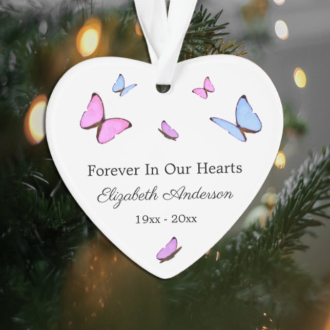 Forever In Our Hearts Memorial Butterflies Ornament (Creator Uploaded)