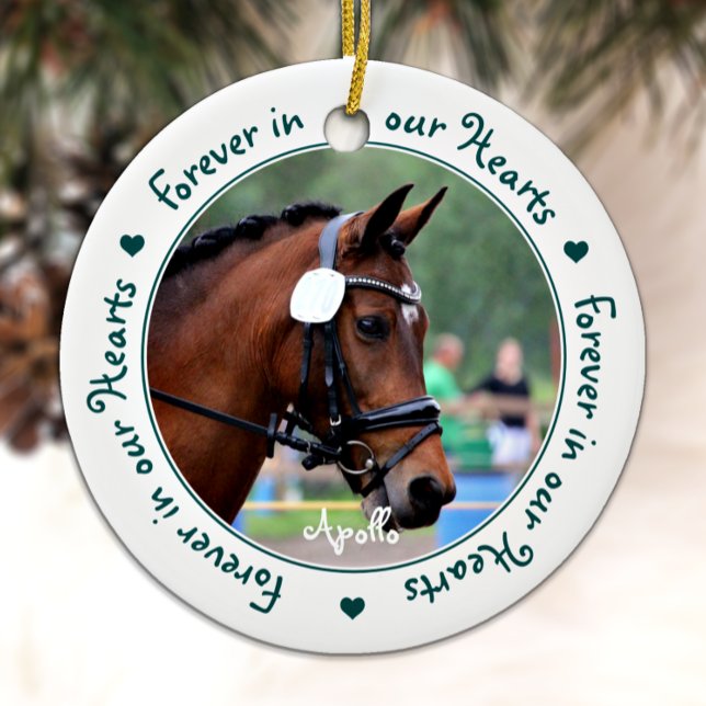 Forever In Our Hearts Memorial Ceramic Ornament (Creator Uploaded)