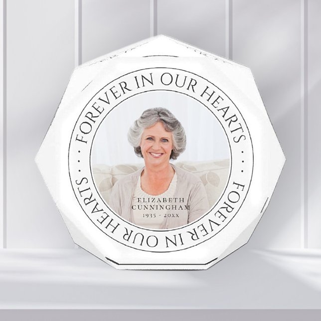 Forever In Our Hearts Memorial Elegant Photo (Creator Uploaded)