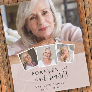 Forever in Our Hearts Memorial Keepsake  Fleece Blanket