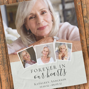 Forever in Our Hearts Memorial Keepsake  Fleece Blanket
