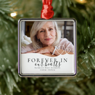 Forever in Our Hearts Memorial Metal Ornament