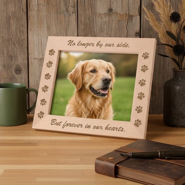 Forever In Our Hearts Memorial Pet Photo Etched Frames (Forever In Our Hearts Memorial Pet Photo Engraved Frames)
