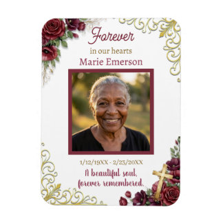 Forever in our Hearts | Memorial Photo Funeral   Magnet