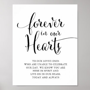 Forever in our hearts memorial wedding sign