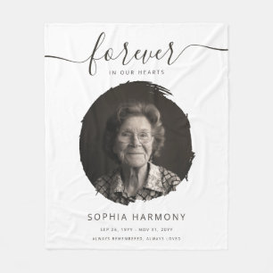 Forever in Our Hearts Memorials Photo Fleece Blanket
