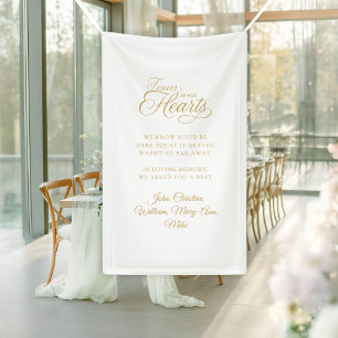 Forever in our Hearts! Modern Calligraphy Wedding Banner