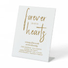 Forever in our Hearts Modern Gold Wedding Memorial