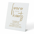 Forever in our Hearts Modern Gold Wedding Memorial